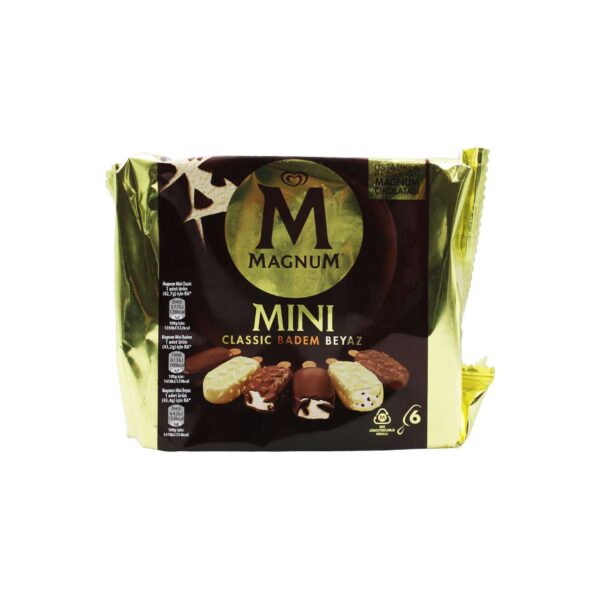 Mini magnum clasic badem beyaz Algida