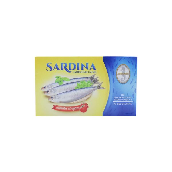 Sardin me salc domatesh Adriano 90gr