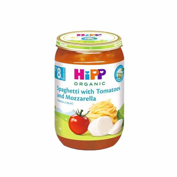 Shpagete bolonese me mozarella Hipp220gr