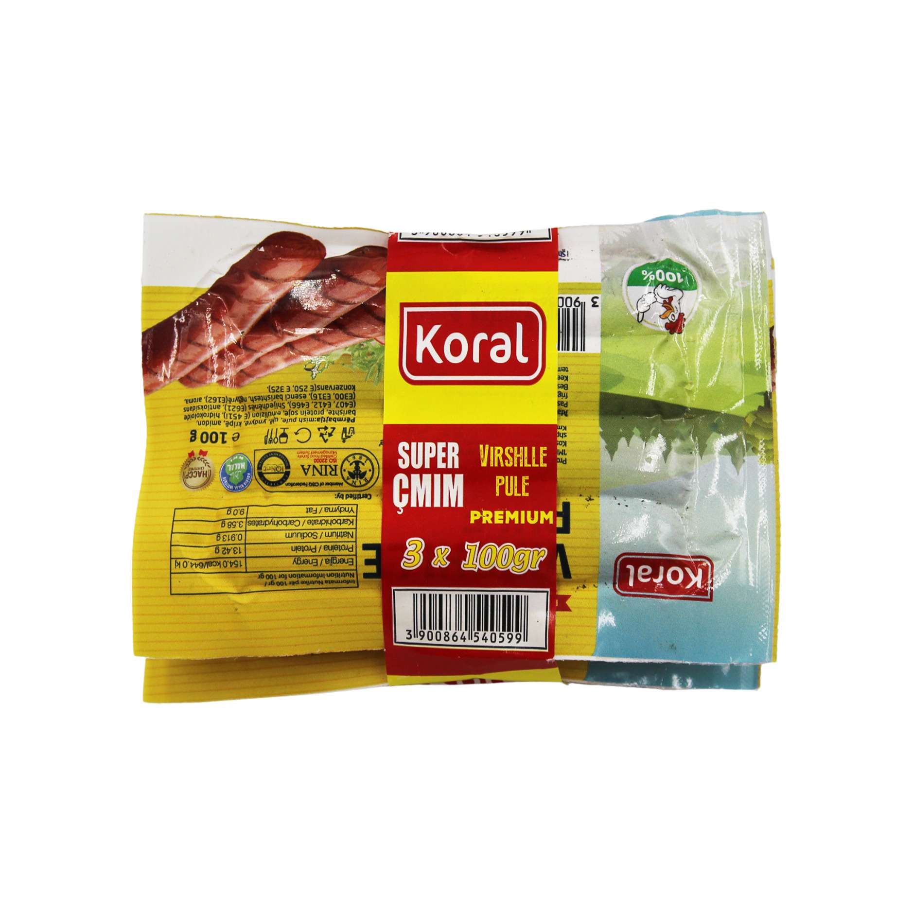 Virshlle pule premium Koral 3x100GR