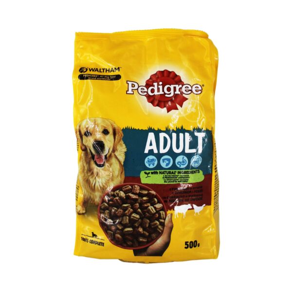 Ushqim qeni me mish Pedigree 500gr