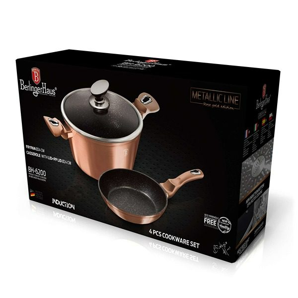Tenxhere alumini dhe tigan 24cm me 2 kapaka BH/6200 RG - Figura 3