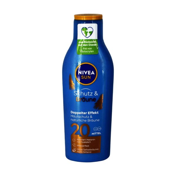 NIVEA SUN PROTECT & BRONZE SUN LOTION SPF 20 200ML