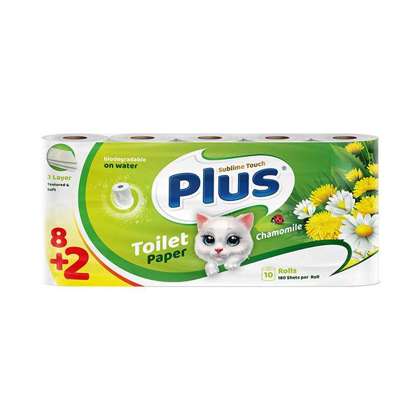 Leter toaleti Plus3shtresa kamomil 8+2c