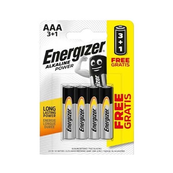 Bateri power aaa-lr03 3+1 energizer