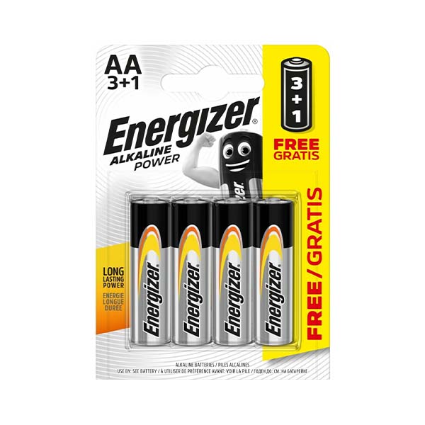 Bateri power aa-lr6 3+1 energizer