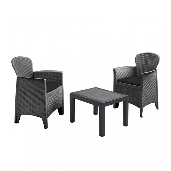 Set tavolin me dy karriga-anthracite CODE 59104