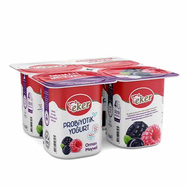 Jogurt probiotik me fruta mali Eker 100gr