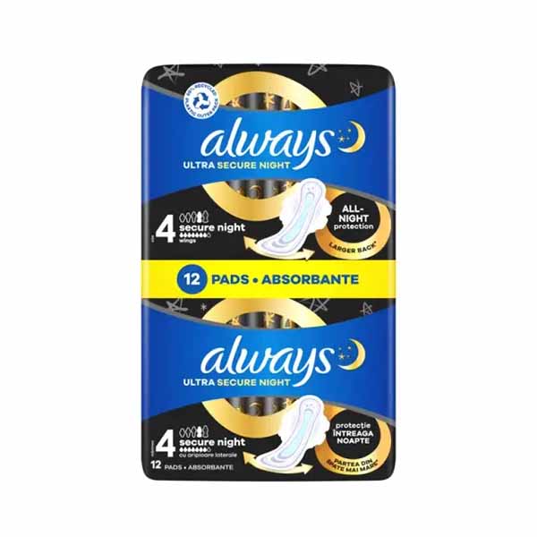 Vate higjienike night duo Always 12cope