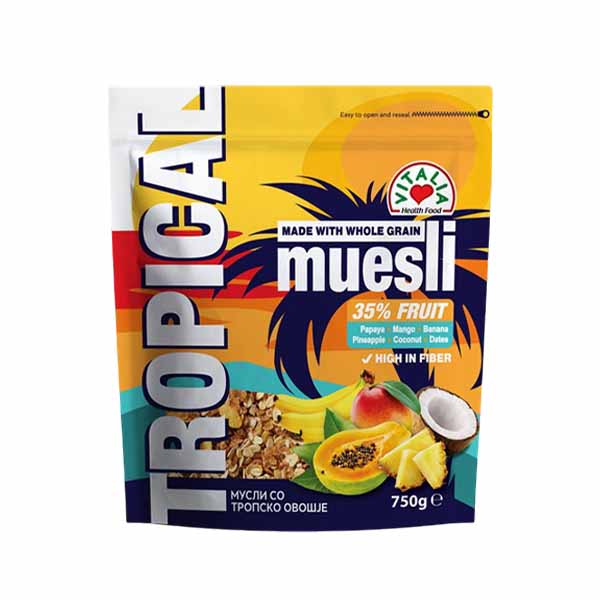 Musli me fruta tropikal Vitalia 750gr