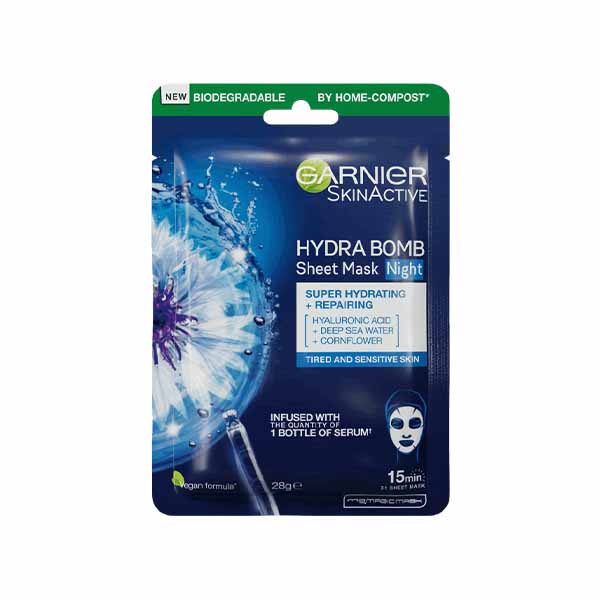 Maske fytyre hydra naten Garnier 28gr