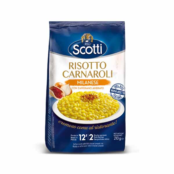 Oriz me salce milanese Scotti 210gr