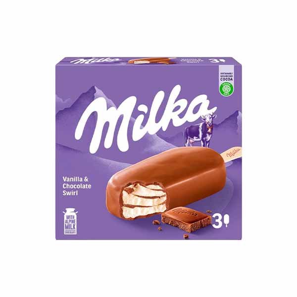 Akullore Stick Classic Milka 3x90ml
