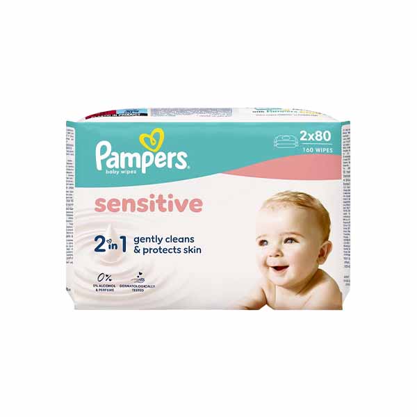 Leter e lagur sensitive Pampers 2x80cop